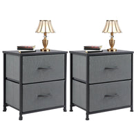 Drawers Dresser Chest Of Drawers,Metal Frame And Wood Top,2Bc,Gray Gray Wood