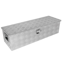 39 Inch Aluminum Truck Tool Long Box, Gas Strut, Truck Bed Tool Box With Side Handle ,Lock And 2 Ke, Tool Storage Box For Truck,Trailer,Pickup 38.8" 12.8" 10.4" Silver Aluminum