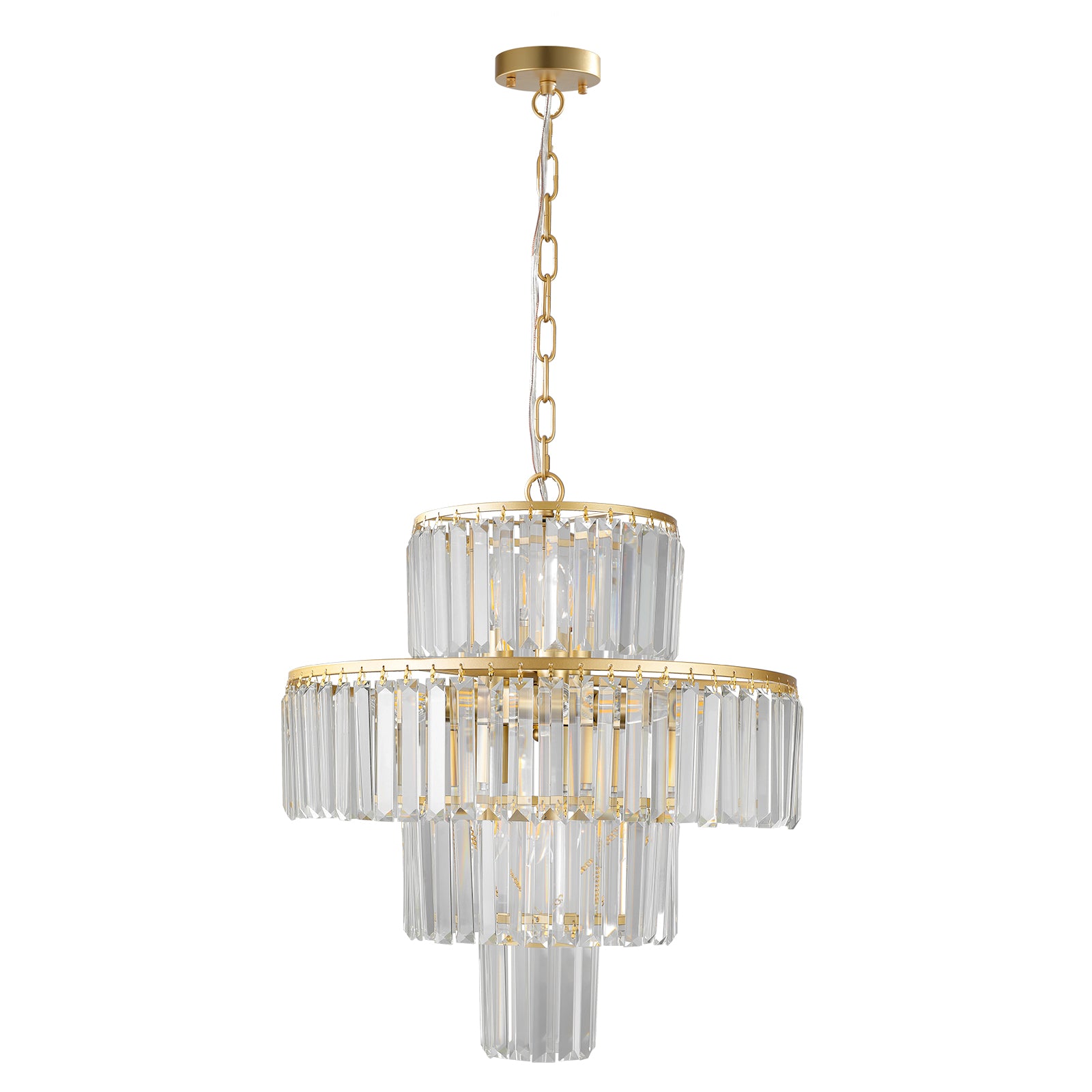 Same As W1340126461 L5023 Crystal Chandelier Modern Chandeliers Lights Fixture Hanging Pendant Light Fixture For Dining Room Bedroom Living Room Dia 19.7 Inch Gold Crystal Iron