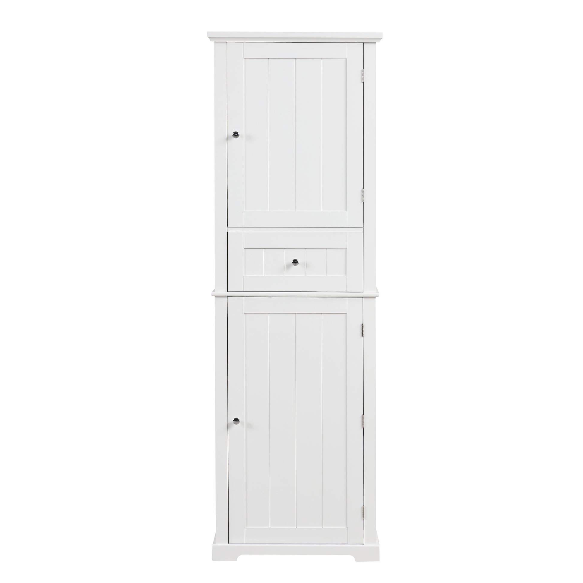 Tall Bathroom Storage Cabinet, Freestanding Storage Cabinet With Drawer And Adjustable Shelf, Mdf Board With Painted Finish, White White Mdf