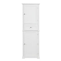 Tall Bathroom Storage Cabinet, Freestanding Storage Cabinet With Drawer And Adjustable Shelf, Mdf Board With Painted Finish, White White Mdf