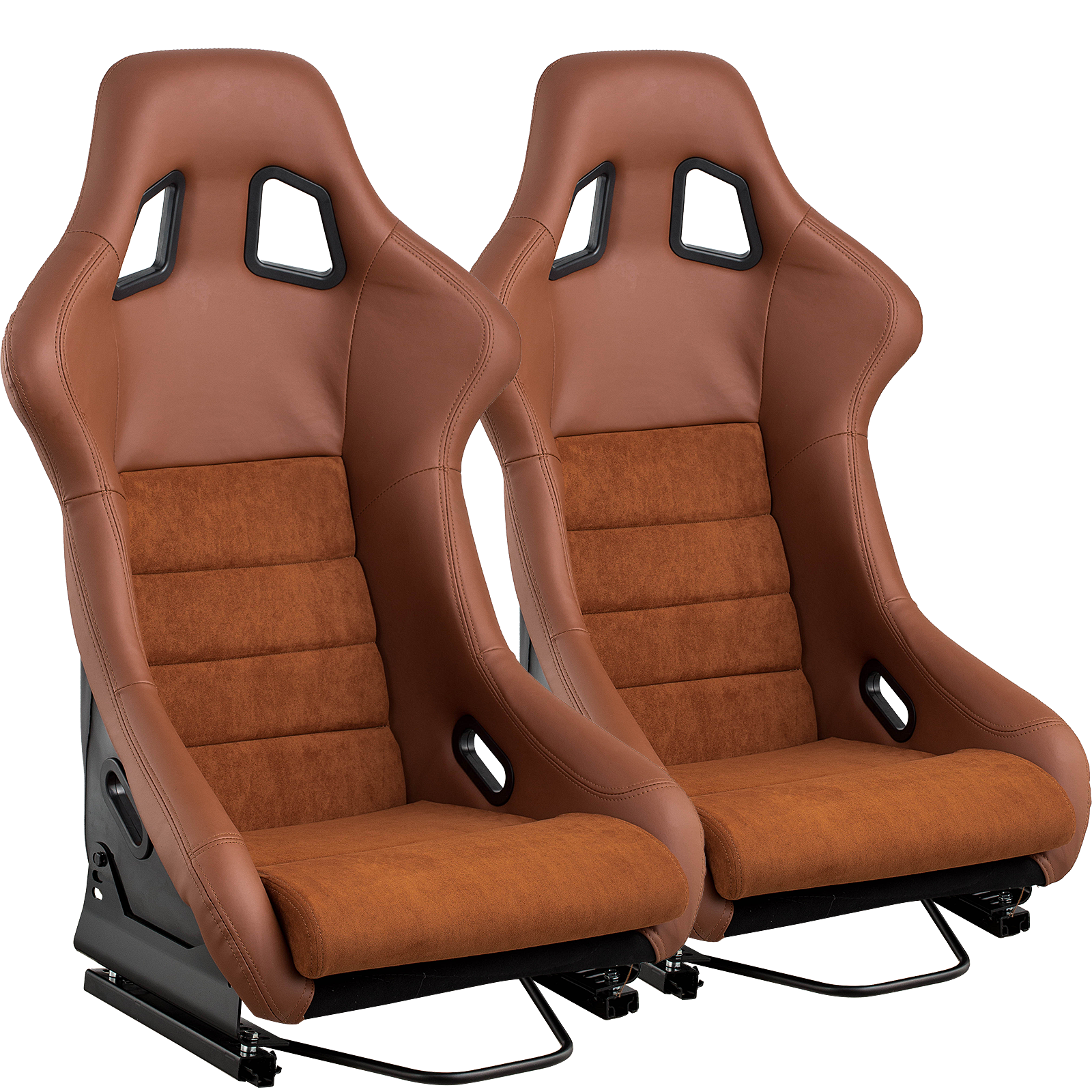 Racing Seat Brown Pu Fiberglass