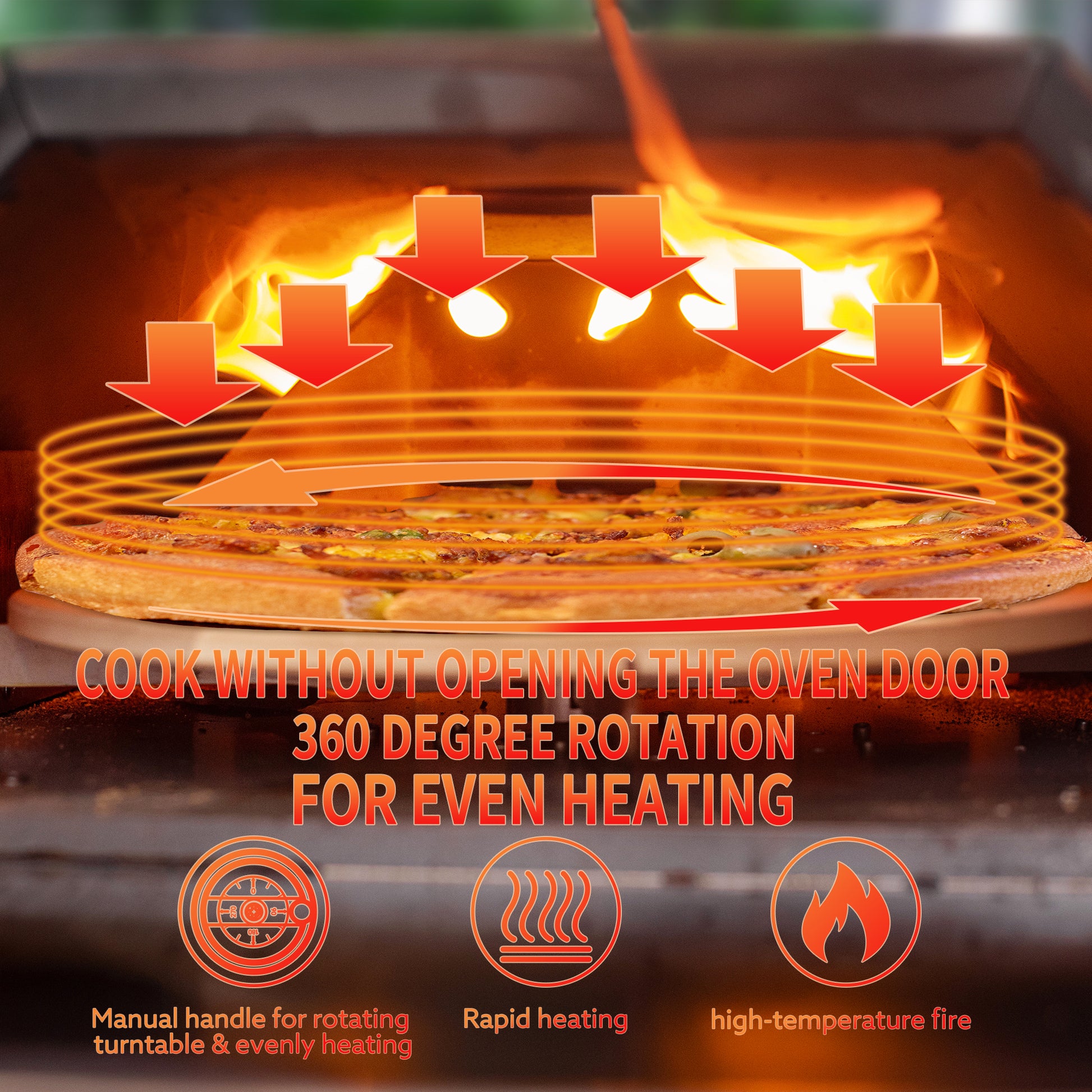 Semi Automatic Silver 12 Outdoor Pizza Oven Portable Wood Fired Pizza Oven Outdoor Cooking Pizza Maker Portable Pizza Oven For Authentic Stone Baked Pizzas Silver Garden & Outdoor American Design Stainless Steel Stainless Steel