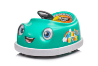 Bumper Car For Kids, 12V Dual Drive 1 6 Years Old Children'S Electric Car With Pushrod Dinner Plate Usb Bt Music Rocking Horse Mode Anti Collision Bumper Ride On Car Green 50 99 Lbs Iron Plastic