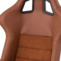 Racing Seat Brown Pu Fiberglass