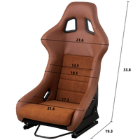 Racing Seat Brown Pu Fiberglass