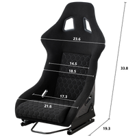 Racing Seat Black Fiberglass