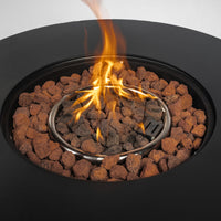 30Inch Propane Round Fire Table 40000Btu Propane Fire Pit Table Black Garden & Outdoor Steel