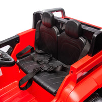 24V Ride On Car For Kids Battery Powered Ride On 4Wd Toys With Remote Control,Parents Can Assist In Driving,Music And Lights,Five Point Safety Belt,Rocking Chair Mode For Back And Forth Swinging Red Polyethylene