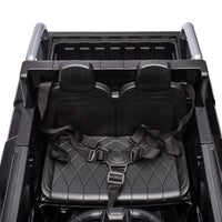 24V Ride On Car For Kids Battery Powered Ride On 4Wd Toys With Remote Control,Parents Can Assist In Driving,Music And Lights,Five Point Safety Belt,Rocking Chair Mode For Back And Forth Swinging Black Polyethylene