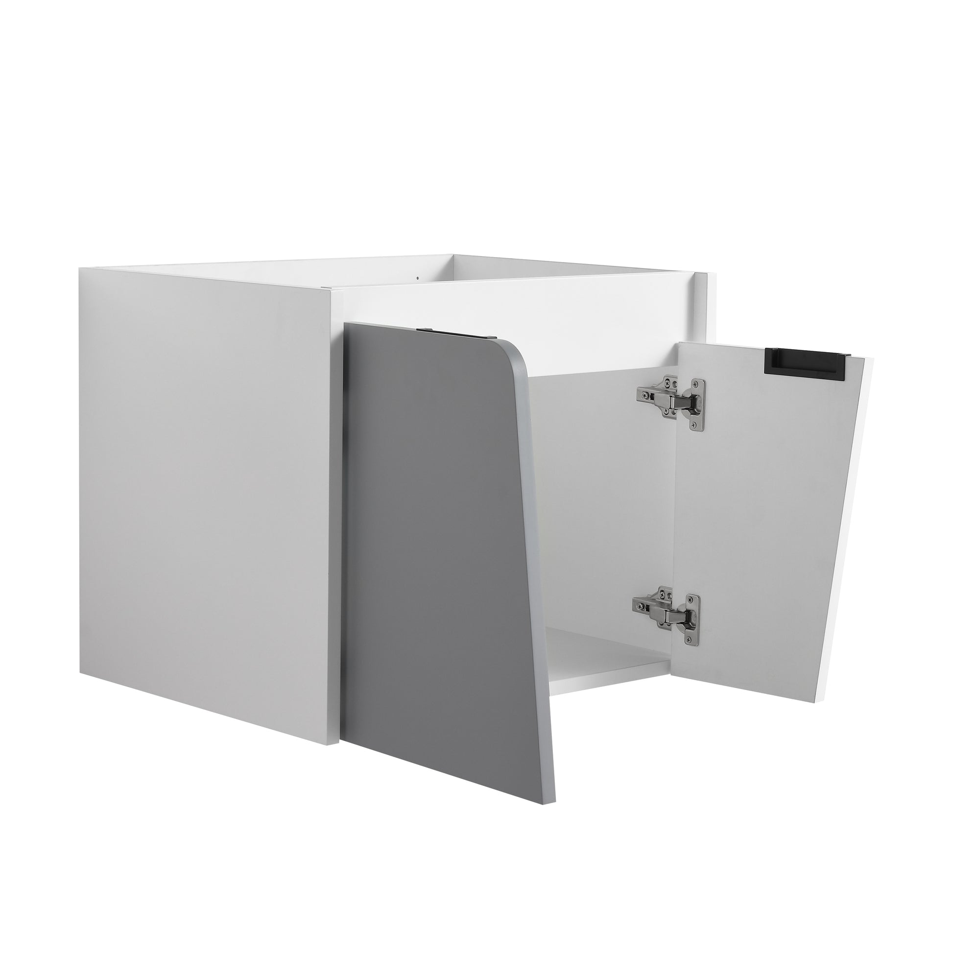 24 Inch Wall Mounted Bathroom Vanity With Sink, For Small Bathroom Kd Packing White 2 Bathroom Wall Mounted Modern Plywood