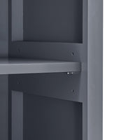 Bathroom Storage Cabinet, Tall Storage Cabinet With Two Drawers, Open Storage, Adjustable Shelf, Grey Grey Mdf