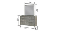 Kenzo Modern Style King 4Pc Storage Bedroom Set Made With Wood, Led Headboard, Bluetooth Speakers & Usb Ports Grey Box Spring Not Required King Gray Wood 4 Piece Set Bedroom Bed Included,Dresser Included,Mirror Included,Nightstand Included