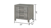 Kenzo Modern Style King 4Pc Storage Bedroom Set Made With Wood, Led Headboard, Bluetooth Speakers & Usb Ports Grey Box Spring Not Required King Gray Wood 4 Piece Set Bedroom Bed Included,Dresser Included,Mirror Included,Nightstand Included