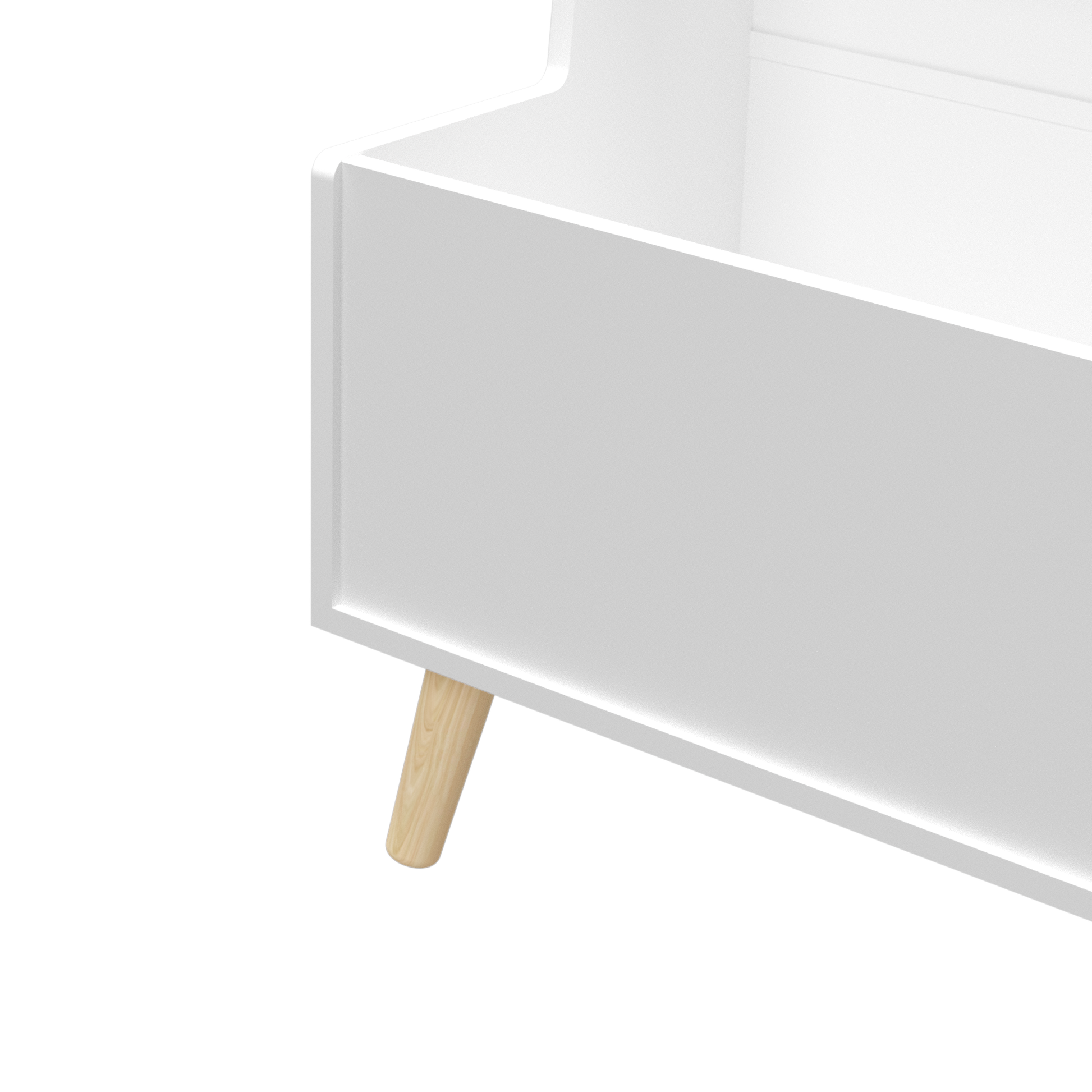 Kids Bookshelf, Book And Magazine Rack, Book Organizer, Toy Storage Cabinet Organizer, White White Mdf