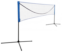 Portable Large Volleyball Net Badminton Net With Carrying Bag Stand Frame 17Ft Black Iron