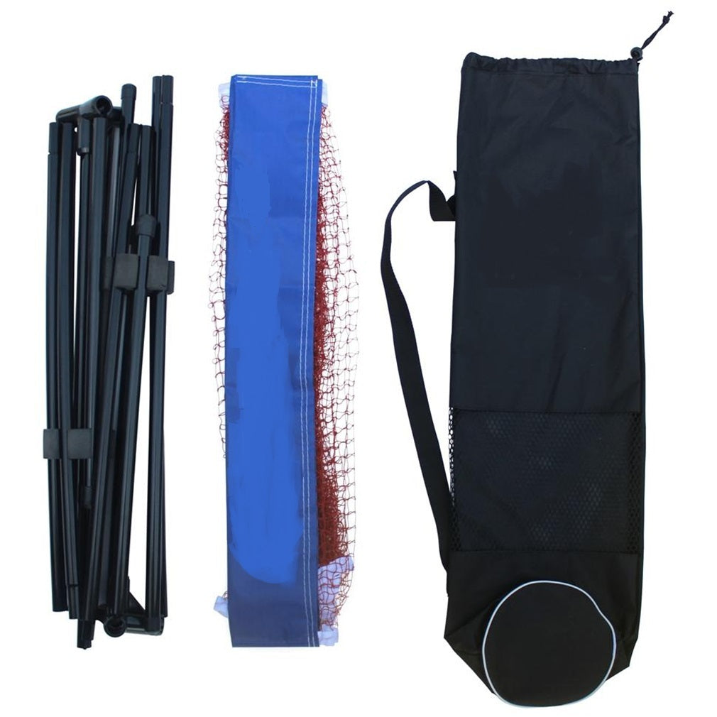 Portable Large Volleyball Net Badminton Net With Carrying Bag Stand Frame 17Ft Black Iron