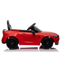Bmw M4 12V Kids Ride On Toy Car 2.4G W Parents Remote Control,Three Speed Adjustable,Power Display, Usb,Mp3 ,Bluetooth,Led Light,Story,A Handle With Wheels And A Pull, Easy To Carry Red Polyethylene