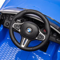 Bmw M4 12V Kids Ride On Toy Car 2.4G W Parents Remote Control,Three Speed Adjustable,Power Display, Usb,Mp3 ,Bluetooth,Led Light,Story,A Handle With Wheels And A Pull, Easy To Carry Blue Polyethylene