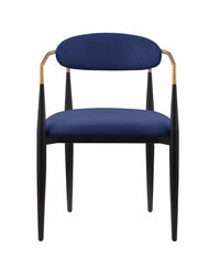 Modern Contemporary 5Pc Dining Set Black Sintered Stone Table And Blue Chairs Fabric Upholstered Stylish Furniture Black Blue Seats 4 Dining Room 60 Inches Contemporary,Modern,Ultra Modern Rectangular Dining Table With Chair Sintered Stone