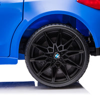 Bmw M4 12V Kids Ride On Toy Car 2.4G W Parents Remote Control,Three Speed Adjustable,Power Display, Usb,Mp3 ,Bluetooth,Led Light,Story,A Handle With Wheels And A Pull, Easy To Carry Blue Polyethylene