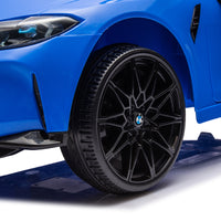 Bmw M4 12V Kids Ride On Toy Car 2.4G W Parents Remote Control,Three Speed Adjustable,Power Display, Usb,Mp3 ,Bluetooth,Led Light,Story,A Handle With Wheels And A Pull, Easy To Carry Blue Polyethylene