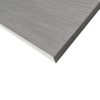 28" X 84" Melamine Integrated Door Slab 6.6Ft Sliding Track Kit Adjustable Floor Guider Pull Handle, Modern Interior Door Panel, Protected By 2Mm Thick Melamine Layer, Moisture Proof Gray Melamine