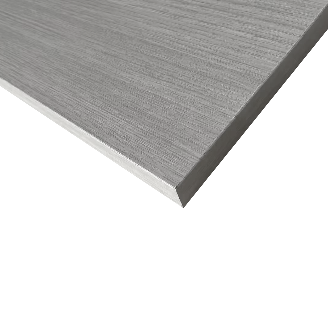 30" X 80" Melamine Integrated Door Slab 6.6Ft Sliding Track Kit Adjustable Floor Guider Pull Handle, Modern Interior Door Panel, Protected By 2Mm Thick Melamine Layer, Moisture Proof Gray Melamine