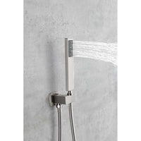 Wall Mounted Waterfall Rain Shower System Brushed Nickel Wall Mounted Bathroom Brass