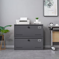17.7"W Drawer Vertical File Cabinets Lateral Filing Cabinets With Digital Keypad Metal Steel Lockable Storage Cabinets For Home Office To Hanging Files Letter Legal F4 2 A4 Size Dark Grey Steel