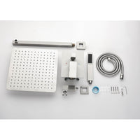 12" Rain Shower Head Systems Wall Mounted Shower One Brushed Nickel Wall Mounted Bathroom Brass