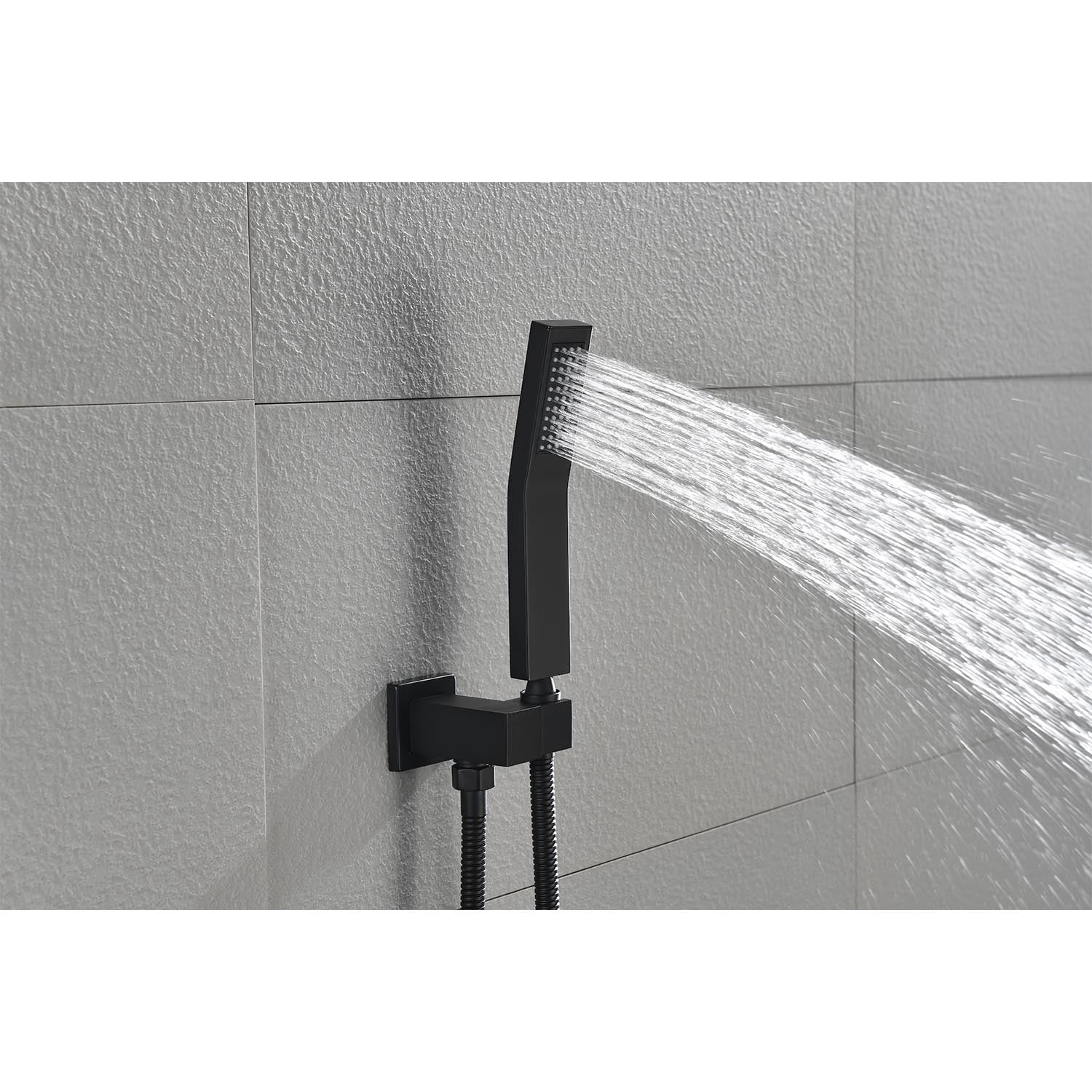 10" Rain Shower Head Systems Wall Mounted Shower One Matte Black Wall Mounted Bathroom Brass