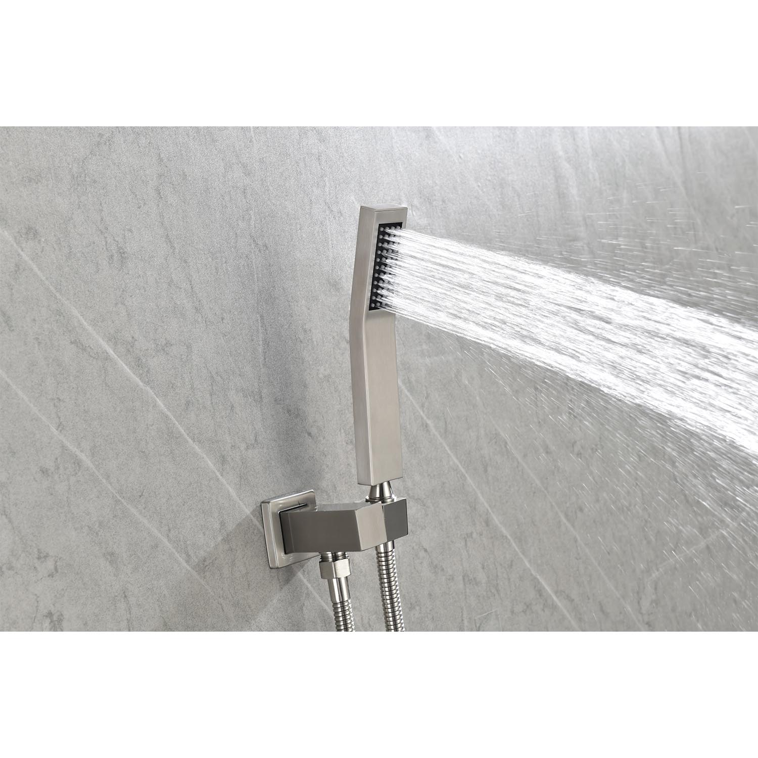 12" Rain Shower Head Systems Wall Mounted Shower One Brushed Nickel Wall Mounted Bathroom Brass