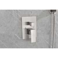 12" Rain Shower Head Systems Wall Mounted Shower One Brushed Nickel Wall Mounted Bathroom Brass