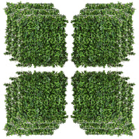 Artificial Grass Wall Panel Backdrop, 12 20" X 20" Boxwood Uv Protection Privacy Coverage Panels For Indoor & Outdoor Decor, Wall & Fence Covering, Sweet Potato, Green Green Polyethylene