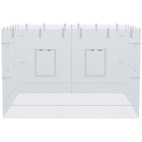 Pop Up Canopy Walls, Universal Replacement Netting, Set Of 4 Mesh Screen Sidewalls, Patio Netting With 6 Service Windows And 1 Door For 10' X 10' Canopy Tent, White White Nylon