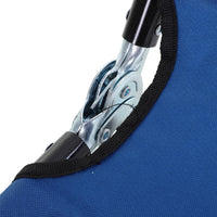 Folding Chaise Lounge Pool Chair, Patio Sun Tanning Chair, Outdoor Lounge Chair With 5 Positions Reclining Back, Oxford Fabric Seat For Beach, Yard, Patio, Blue Blue Steel