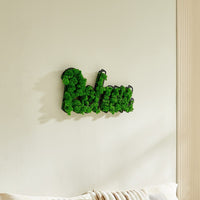 Relax Letter Art Moss Wall Decor Green Iron