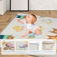 71" * 59" Baby Playard Cloth Playpen Removable Enclosures For Indoor And Outdoor Use Care For Children And Pets White Fabric