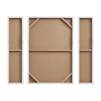 Hand Embellished Abstract 3 Piece Canvas Wall Art Set Silver Mdf