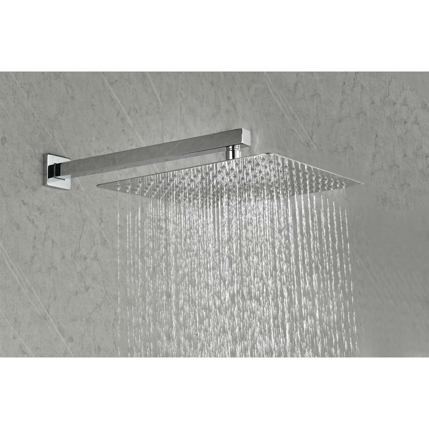 12" Rain Shower Head Systems Wall Mounted Shower One Chrome Wall Mounted Bathroom Brass