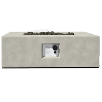 12" H Concrete Outdoor Fire Pit Table Natural Concrete Cm 1010C Natural White Modern Concrete