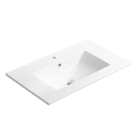 24" Bathroom Vanity With Sink, Radar Sensing Light, Large Storage Space And Metal Legs, Wall Mounted Standing Bathroom Vanity Sink,White White Solid Wood