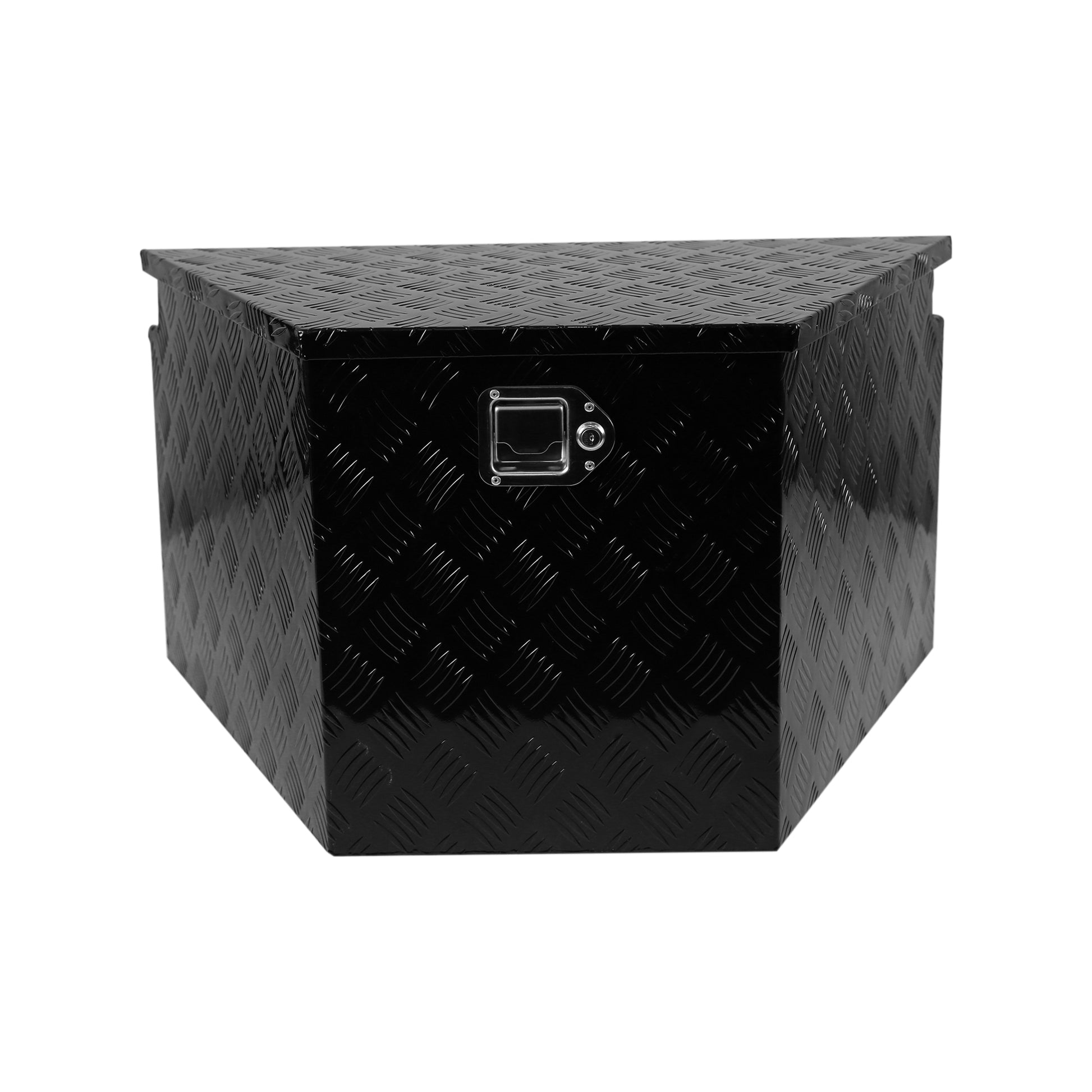 33 Inch Heavy Duty Diamond Plate Aluminum Trailer Tongue Box Pickup Truck Tool Box Storage Organizer With Weather Resistant Seal, Lock & Ke Black 32.5"X20.5"X18.3" Black Aluminium