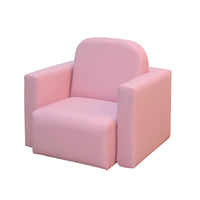 2 In 1 Multifunctional Kids Sofa Convertible Table And Chair Set For 3 Years Old Boys Girls, Pink Pink Pvc