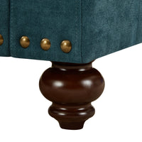 Modern Sofa For Living Room, 82" Green Chenille Sofa Couch, Sectional Beautiful Seat Couch With Brown Legs, Upholstered Sofa For Apartment Bedroom Home Office Lake Green Wood Dining Room Soft American Design Rolled Arms Polyester Chenille 2 Seat