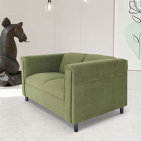 Green Suede Loveseat Sofa For Living Room, Modern D Cor Beautiful Seat Mini Small Couches For Small Spaces And Bedroom With Solid Wood Frame Green Wood Foam Suede