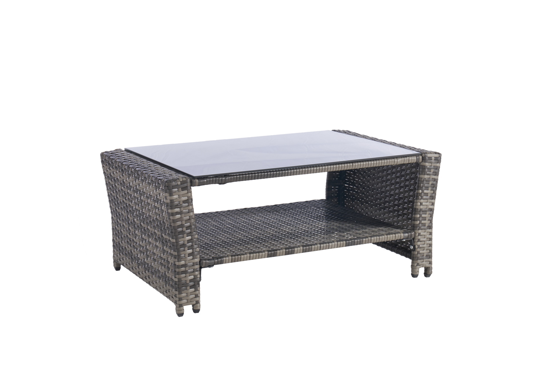 4 Pieces Outdoor Patio Furniture Sets Garden Rattan Chair Wicker Set, Poolside Lawn Chairs With Tempered Glass Coffee Table Porch Furniture, Gray Rattan Sand Color Cushion Yes Complete Patio Set Dark Gray Water Resistant Frame Water Resistant Cushion