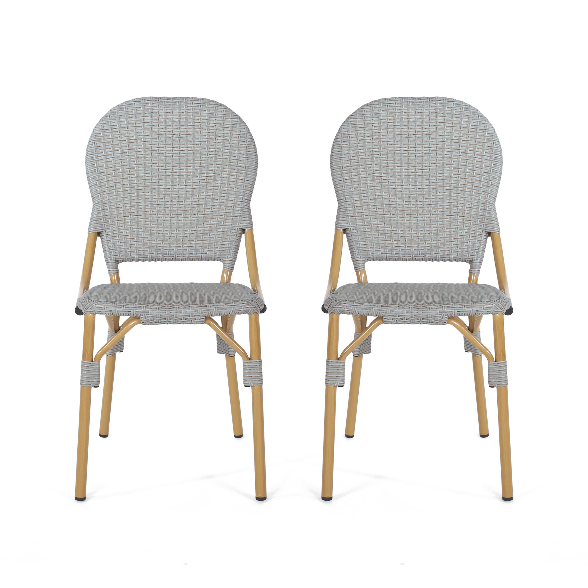 Arthur French Bistro Chair Natural & Light Brown Aluminium