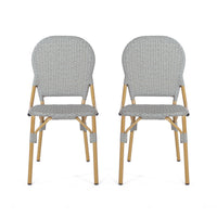 Arthur French Bistro Chair Natural & Light Brown Aluminium